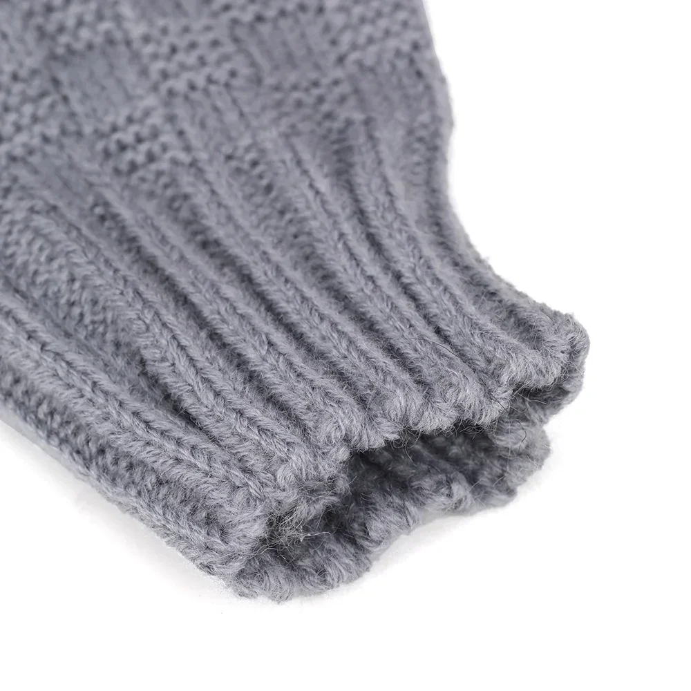 Y2k Style Women's Winter Gloves Faux Fur Knitting Hand Warmer Women Half Finger Gloves Wrist Mittens Writting Arm Wrist Gants