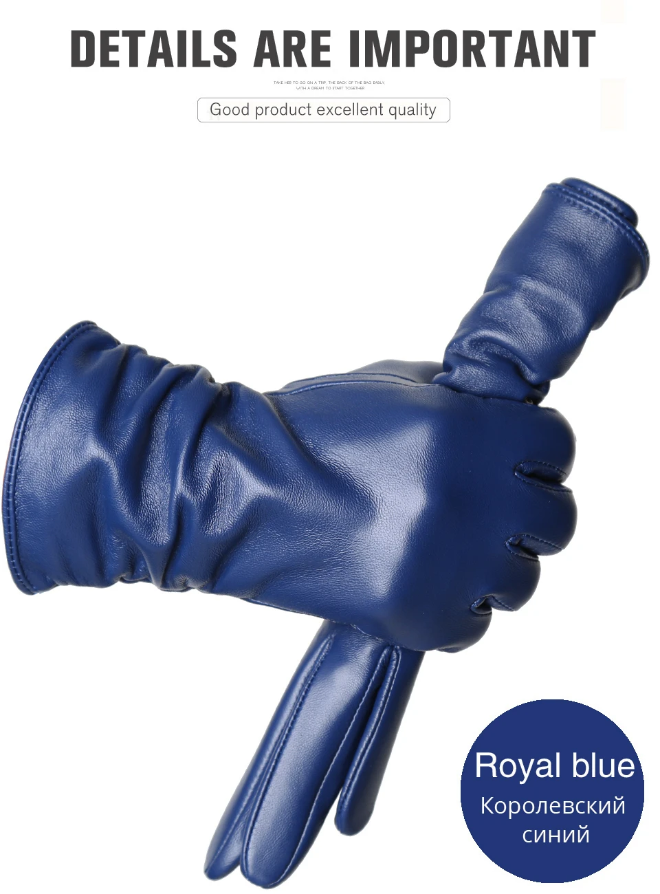 Winter Sheepskin Women's Gloves Warm Plus Velvet Short Thin Touch Screen Driving Female Color Leather Gloves New High End-2801T