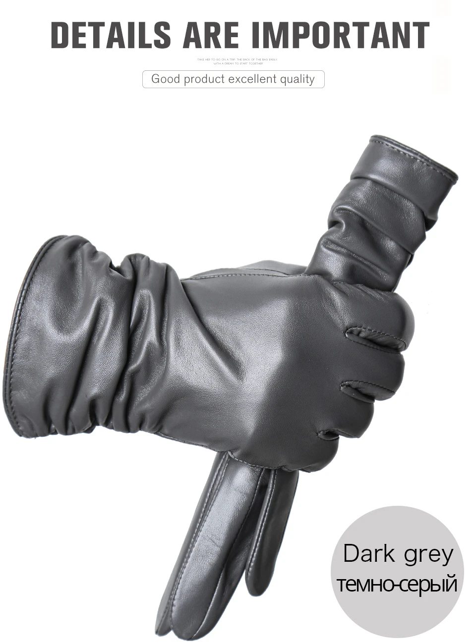 Winter Sheepskin Women's Gloves Warm Plus Velvet Short Thin Touch Screen Driving Female Color Leather Gloves New High End-2801T