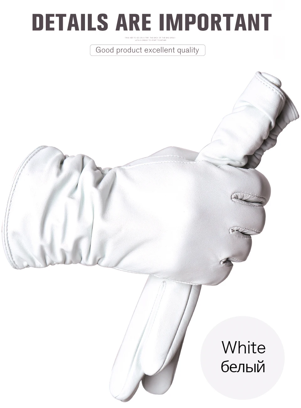 Winter Sheepskin Women's Gloves Warm Plus Velvet Short Thin Touch Screen Driving Female Color Leather Gloves New High End-2801T