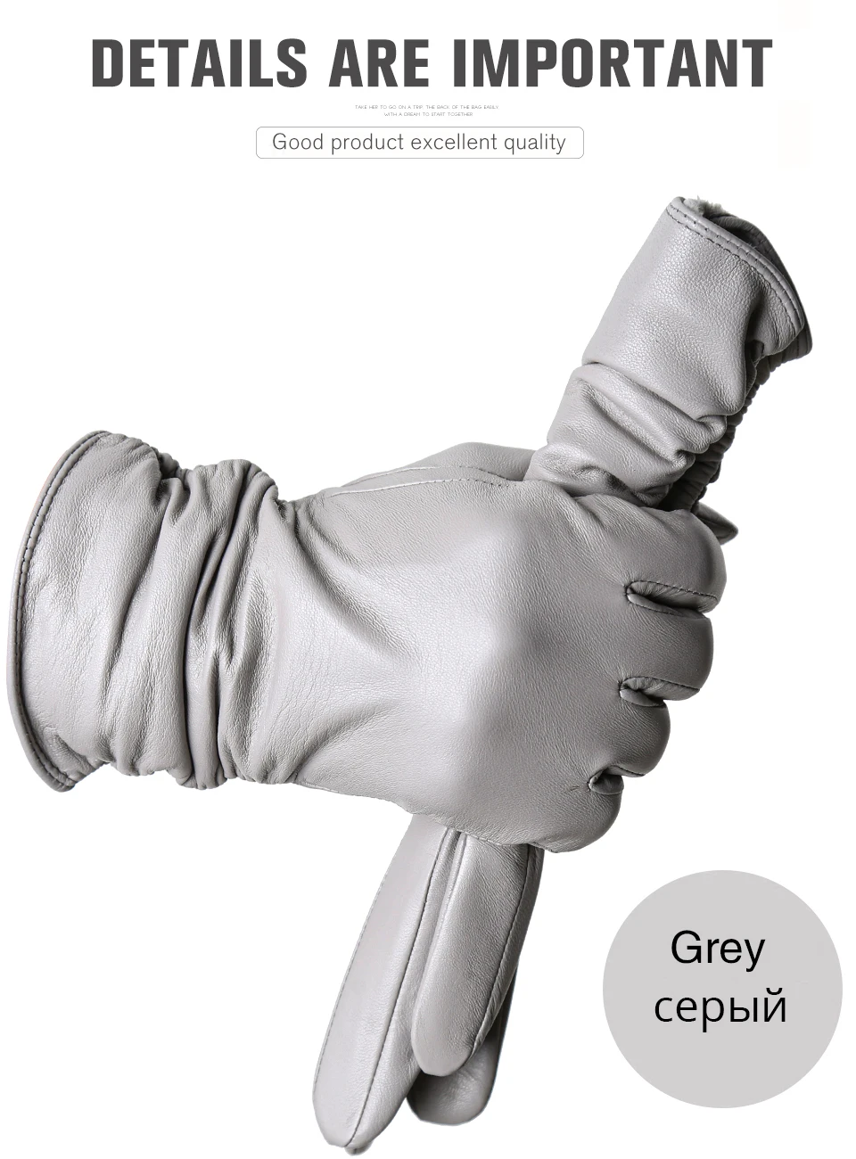 Winter Sheepskin Women's Gloves Warm Plus Velvet Short Thin Touch Screen Driving Female Color Leather Gloves New High End-2801T