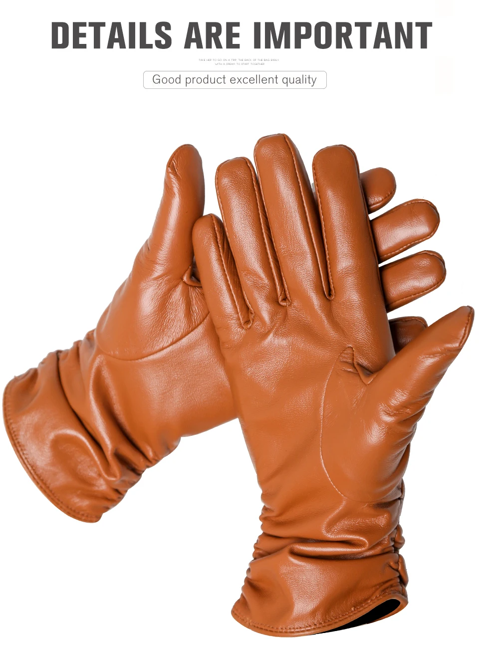 Winter Sheepskin Women's Gloves Warm Plus Velvet Short Thin Touch Screen Driving Female Color Leather Gloves New High End-2801T