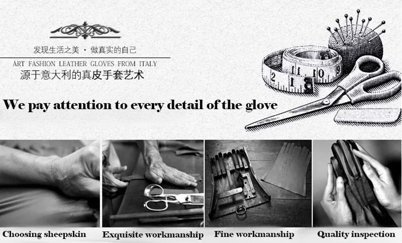 Winter Warm Sheepskin Fur Gloves Men Thickened Outdoor Motorcycle Riding Windproof and Cold-Proof Leather Points Wool