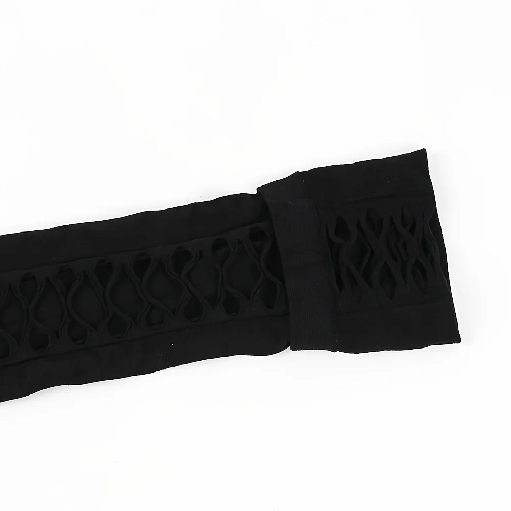 Women Fingerless Gloves Fishnet Hollow Cross Mesh Elastic Arm Warmers Punk Gothic Party Cosplay bar Sexy Lace Gloves Fingerless