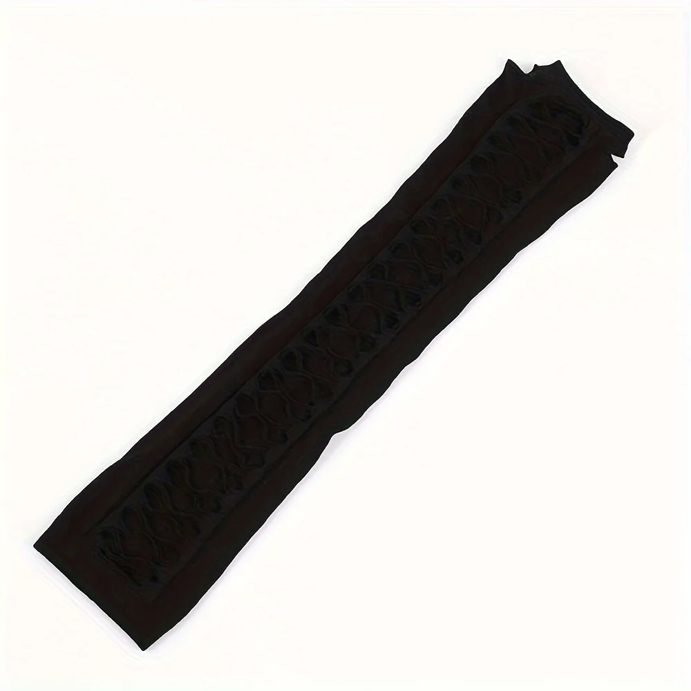 Women Fingerless Gloves Fishnet Hollow Cross Mesh Elastic Arm Warmers Punk Gothic Party Cosplay bar Sexy Lace Gloves Fingerless