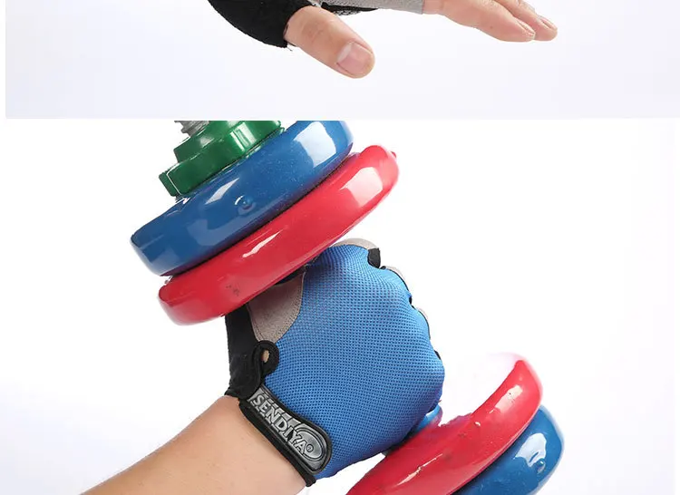 Women Cycling Bicycle Gloves Half Finger Gym Gloves Men Mitten Breathable Anti-slip Glove Fitness Sport Training Gloves