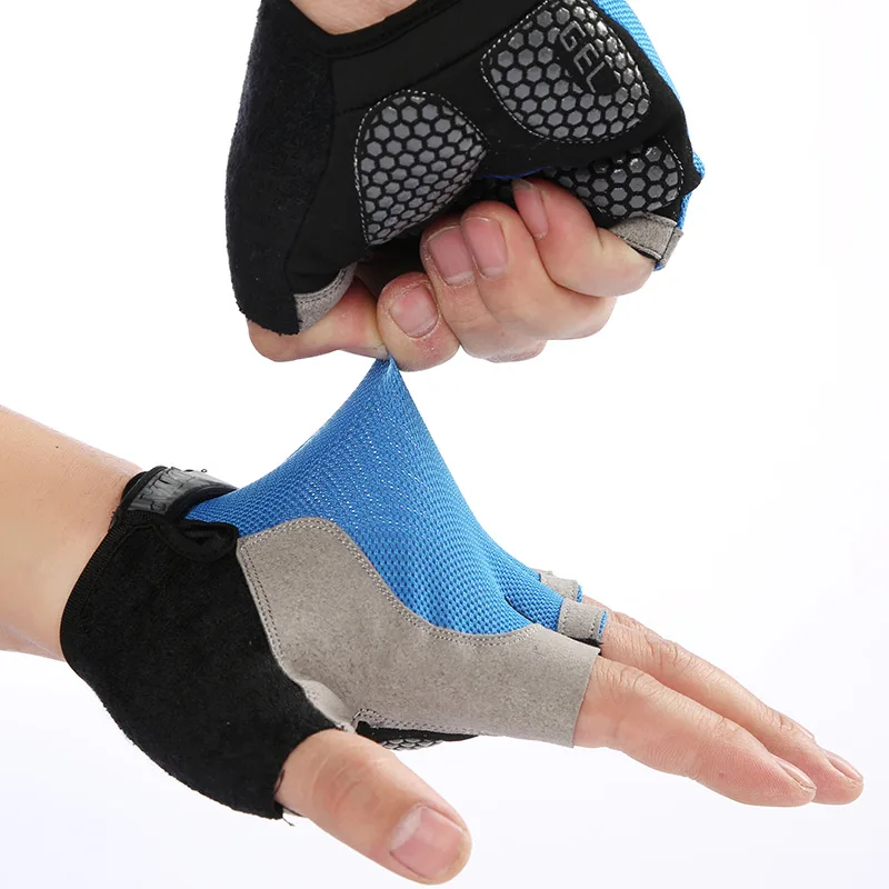 Women Cycling Bicycle Gloves Half Finger Gym Gloves Men Mitten Breathable Anti-slip Glove Fitness Sport Training Gloves