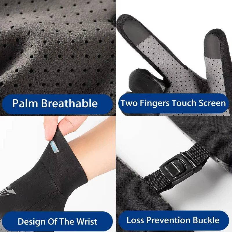 Ice Silk Gloves Summer Breathable Non-slip Cycling Gloves Unisex Sunscreen Touchscreen Outdoor Sports Driving Fishing Gloves