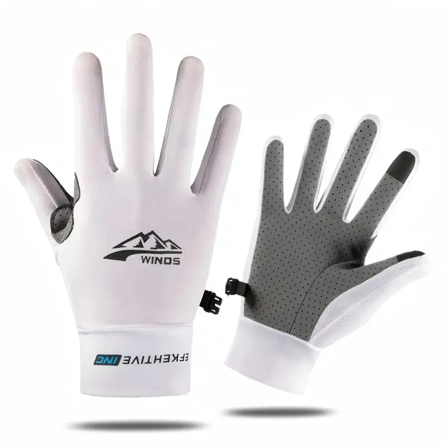 Ice Silk Gloves Summer Breathable Non-slip Cycling Gloves Unisex Sunscreen Touchscreen Outdoor Sports Driving Fishing Gloves