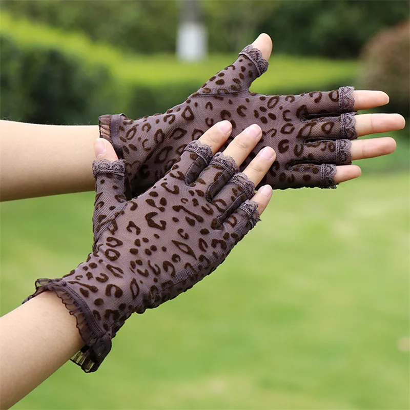 Summer Women Fingerless Gloves Sexy Female Lace Sailor Dance Mittens For Bride Half Finger Fishnet Dress Mesh Short Gloves