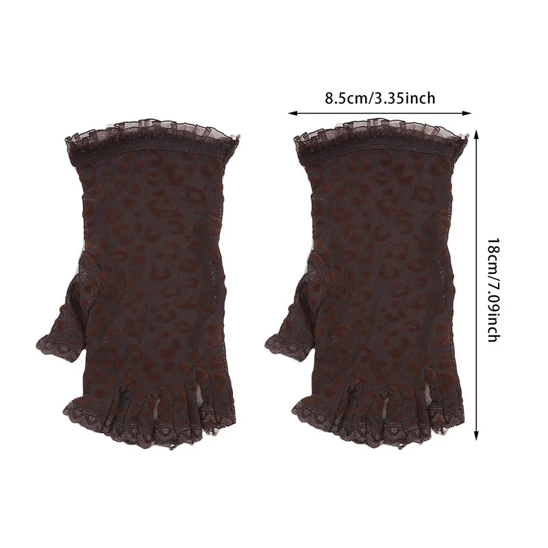 Summer Women Fingerless Gloves Sexy Female Lace Sailor Dance Mittens For Bride Half Finger Fishnet Dress Mesh Short Gloves