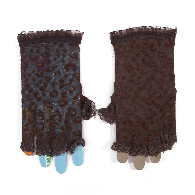 Summer Women Fingerless Gloves Sexy Female Lace Sailor Dance Mittens For Bride Half Finger Fishnet Dress Mesh Short Gloves