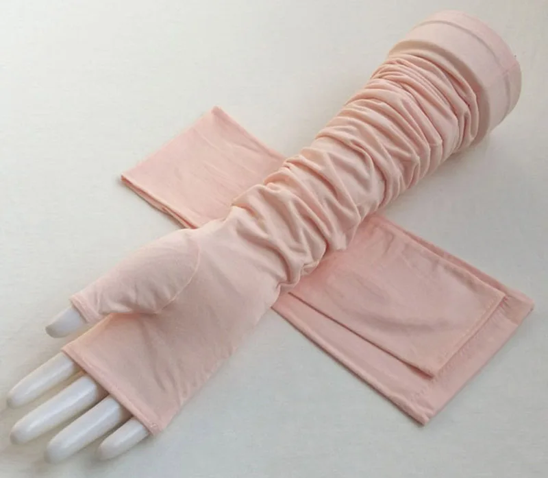Female Sports Fitness Cycling Sunscreen Touch Screen Long Fingerless Mitten Women Cotton Fashion Half Finger Driving Gloves B89