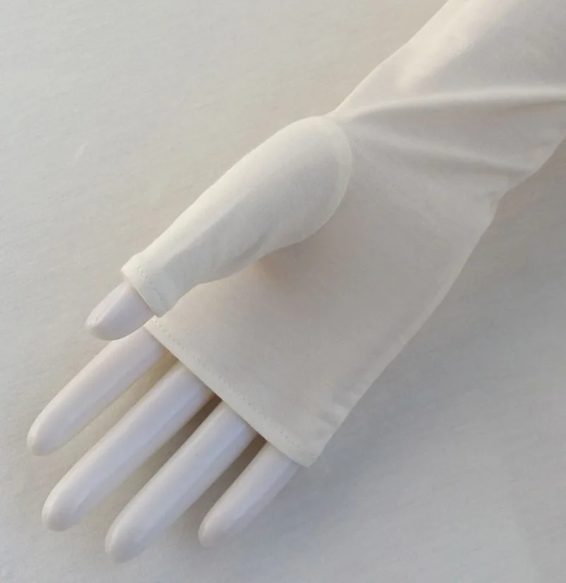 Female Sports Fitness Cycling Sunscreen Touch Screen Long Fingerless Mitten Women Cotton Fashion Half Finger Driving Gloves B89