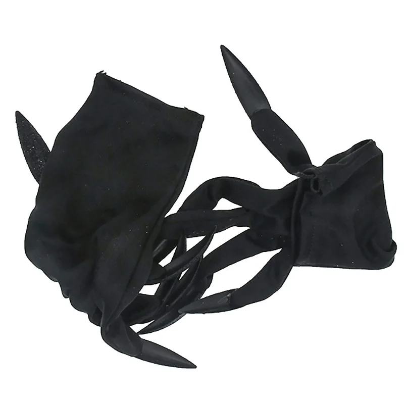 Halloween Gloves Makeup Black Nail Ghost Claw Dress Up Short Gloves Fashion Cosplay Halloween Performance Gloves Accessories
