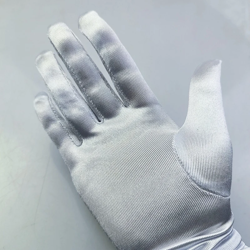 Sexy Prom Party Dress Satin Gloves Elastic Mercerized Pearl Satin Black White Extra Long Women Dinner Clothing Accessories