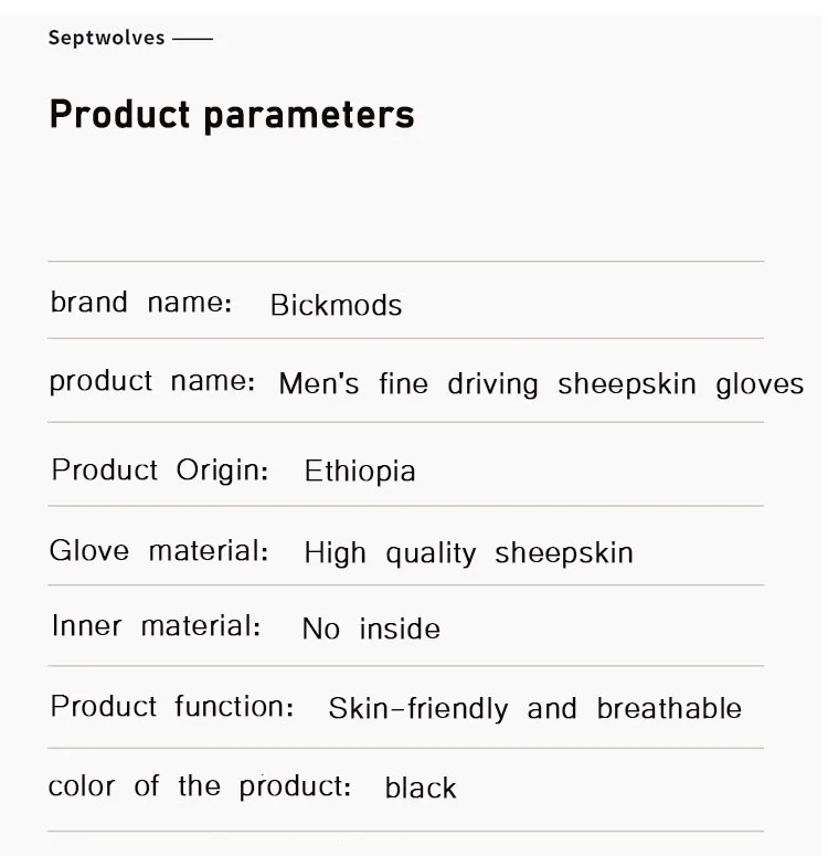 Men's Full Finger Sheepskin Leather Gloves for Spring And Autumn Thin Unlined Outdoor Motorcycle Riding And Driving Gloves