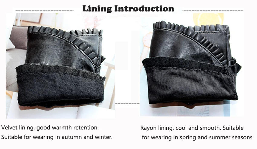 Women's Half Finger Leather Gloves Fashion Four Seasons Driving Wrinkle Style Sheepskin Gloves Outdoor Sports Cycling Anti Slip