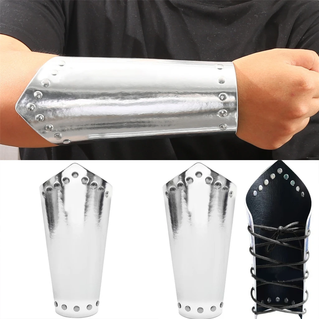 1pc/1pair Renaissant Arm Gauntlets Medieval Armor Bracers Adult Cosplay Party Arm Guards Stage Props Cuffs Costume Accessories