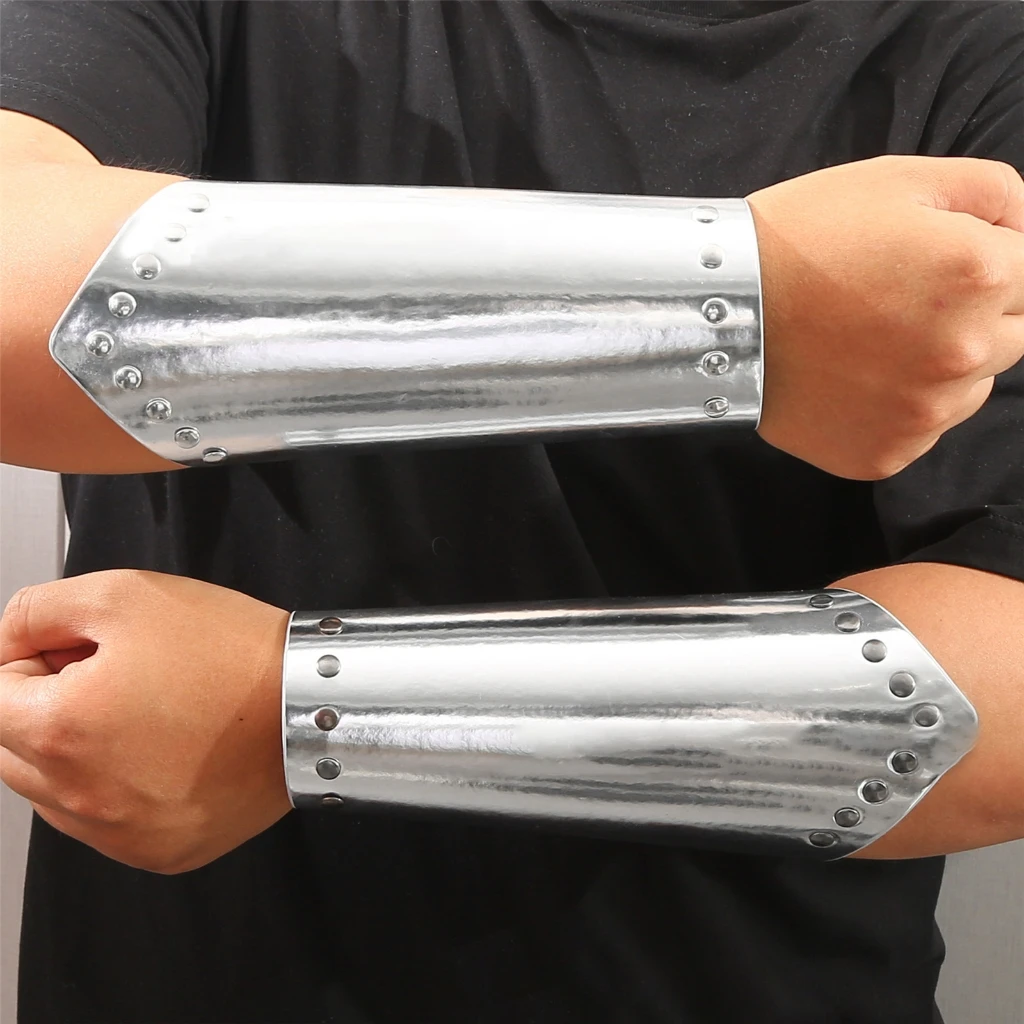 1pc/1pair Renaissant Arm Gauntlets Medieval Armor Bracers Adult Cosplay Party Arm Guards Stage Props Cuffs Costume Accessories