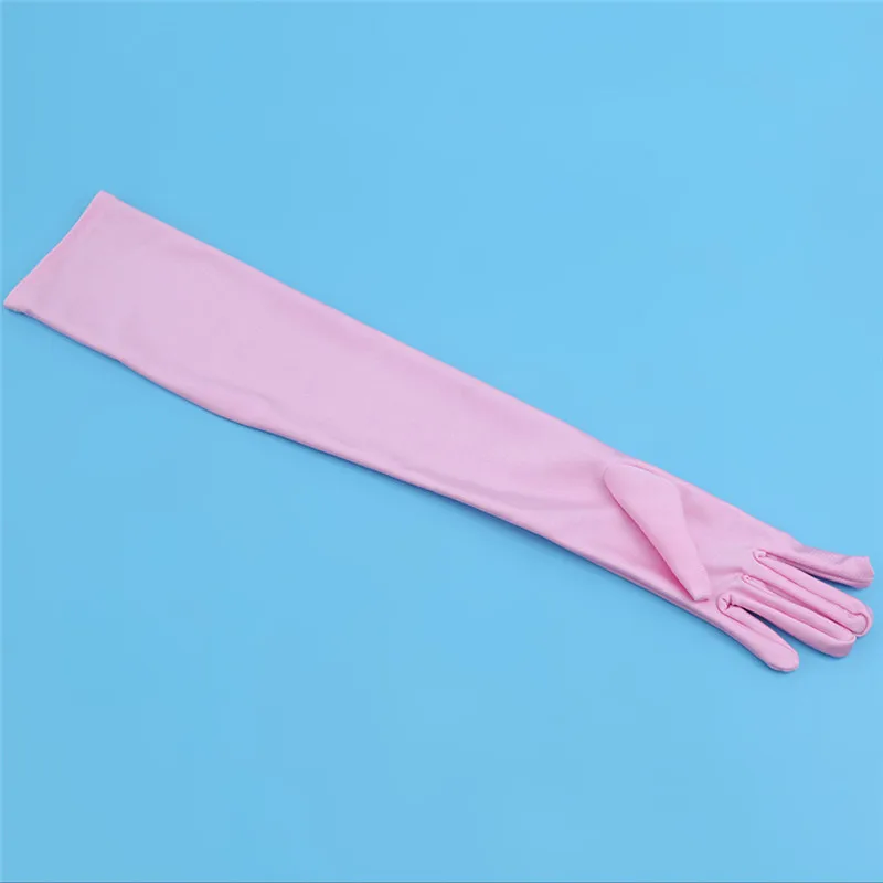 Women's Mittens Long Gloves Autumn Winter Fashion Solid Colors Female Satin Opera Evening Party Prom Costume Glove