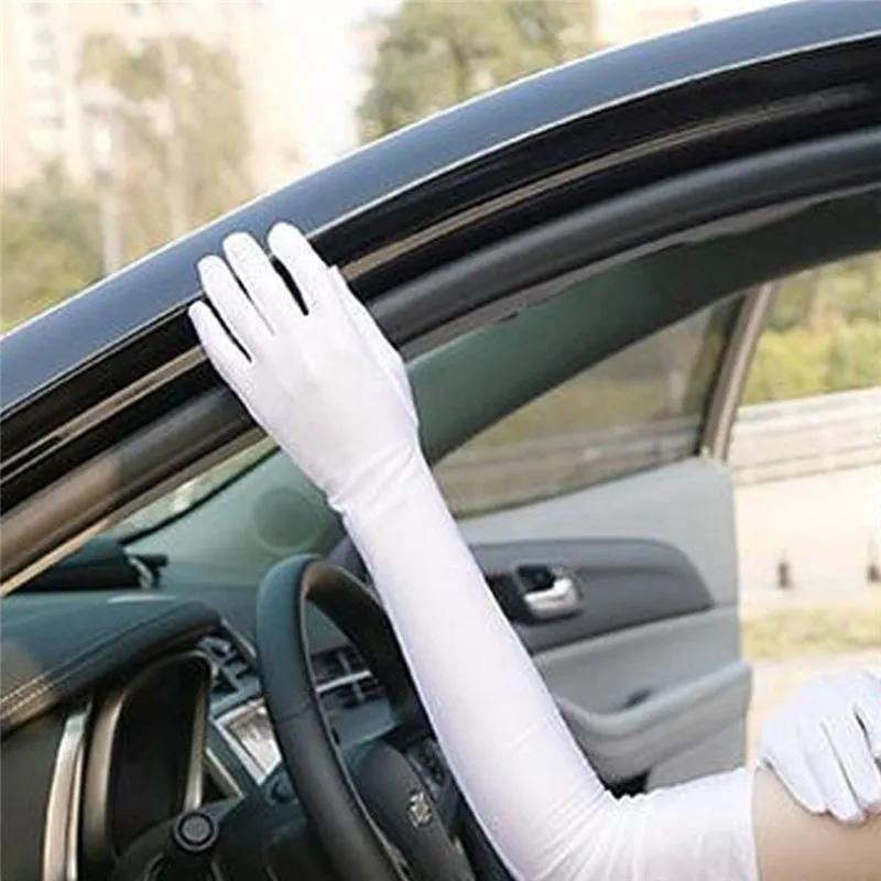 Women's Mittens Long Gloves Autumn Winter Fashion Solid Colors Female Satin Opera Evening Party Prom Costume Glove