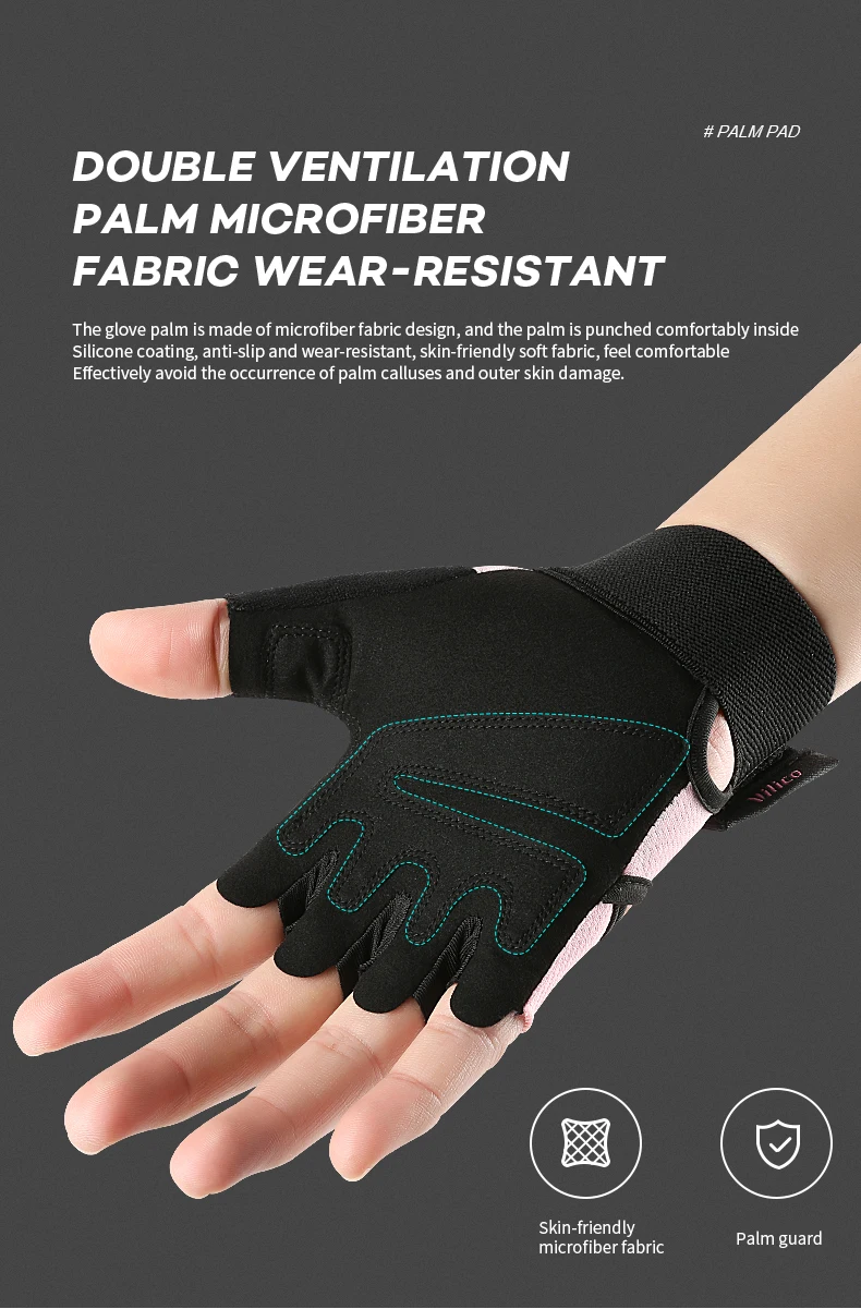 Professional Gym Fitness Breathable Anti-Slip Women Men Half Finger Summer Fishing Cycling Fingerless Gloves Female Bicycle Bike