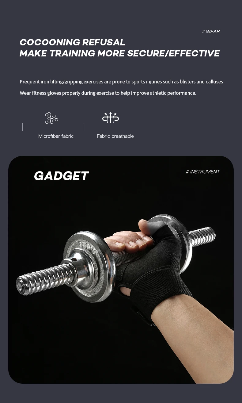 Professional Gym Fitness Breathable Anti-Slip Women Men Half Finger Summer Fishing Cycling Fingerless Gloves Female Bicycle Bike