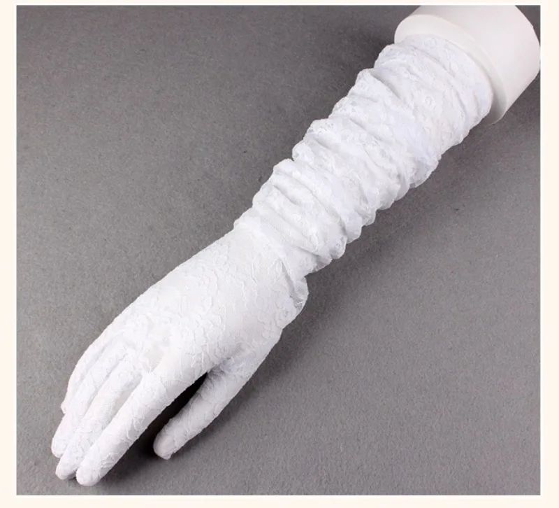 Women Sexy Hollow Lace Summer Drive Cycling Breathable Gloves Thin Transparent Exquisite Etiquette Lolita Cosplay Soft