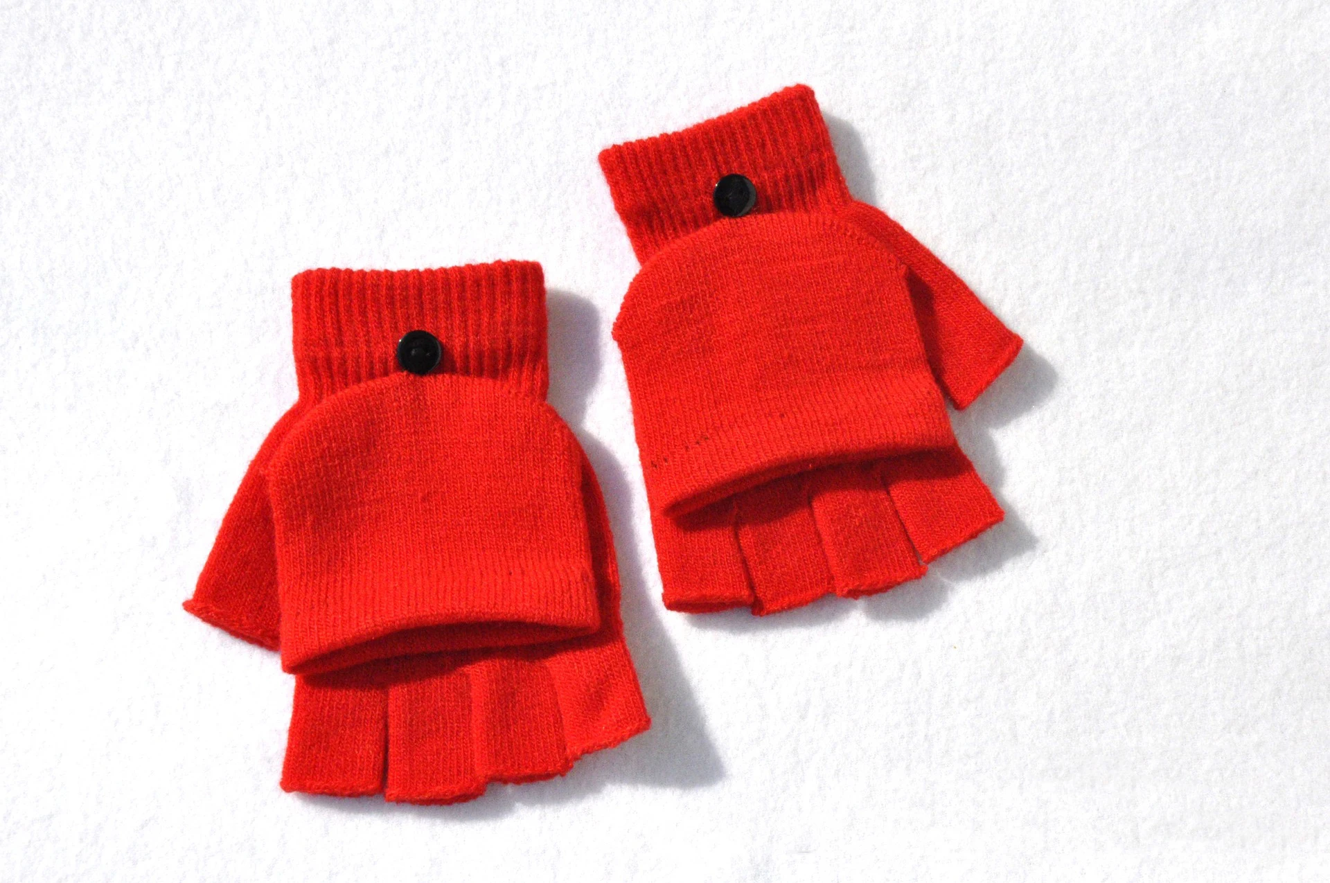 Knitted Flip Cover Half Finger Gloves Winter Women Men Student Solid Warmer Gloves Girl Mittens Female Lady Cycling Gloves New