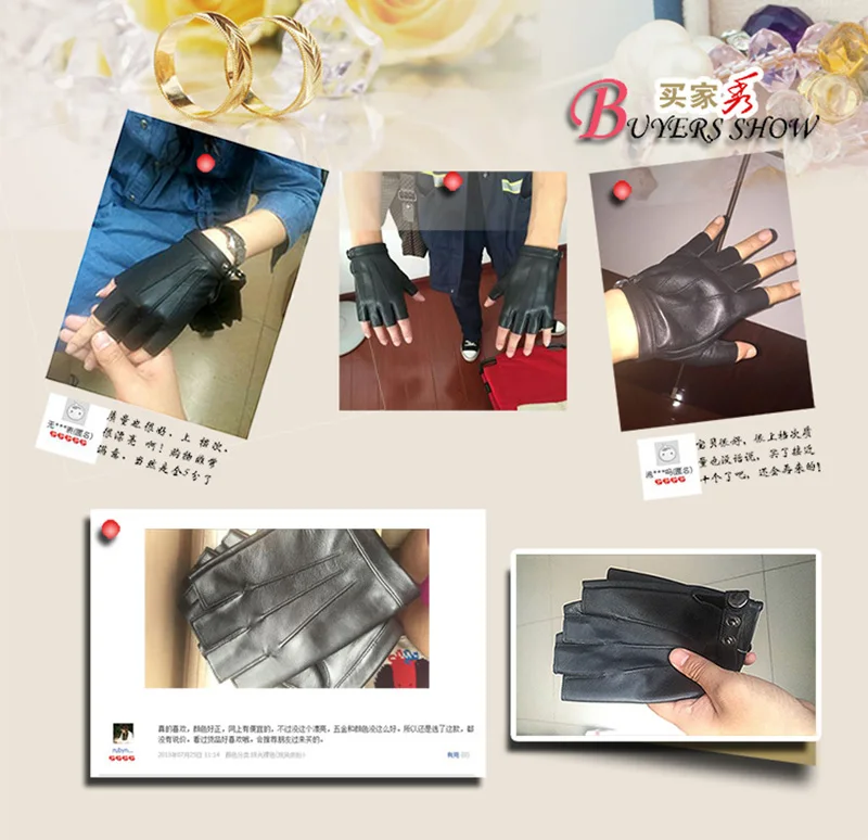 Men/Women Half Finger Genuine Leather Sheepskin Half Finger Gloves Thin Breathable Outdoor Sports Fitness Driving Gloves A57
