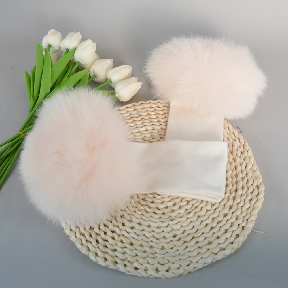 New Arrival Female Natural fox Fur Cuffs Knitted Warm Real Fox Fur Mittens Women Winter Outdoor fox Fur Cuffs
