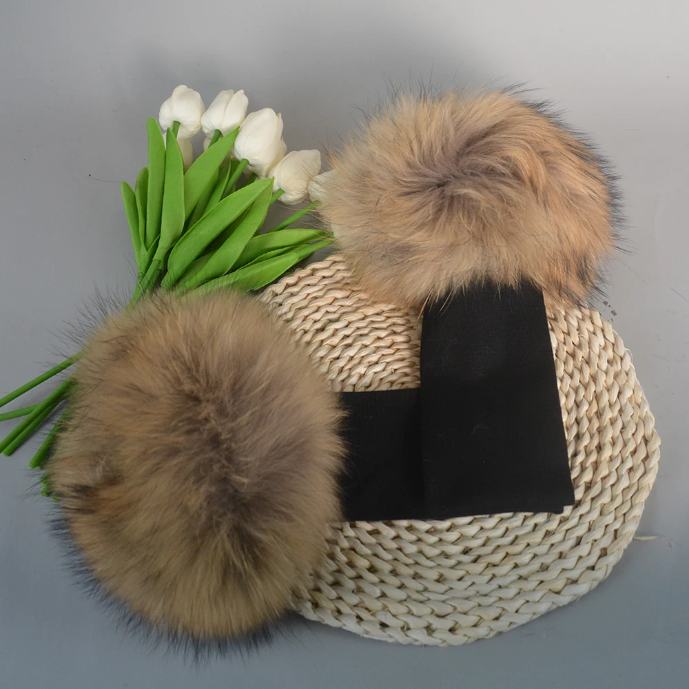 New Arrival Female Natural fox Fur Cuffs Knitted Warm Real Fox Fur Mittens Women Winter Outdoor fox Fur Cuffs