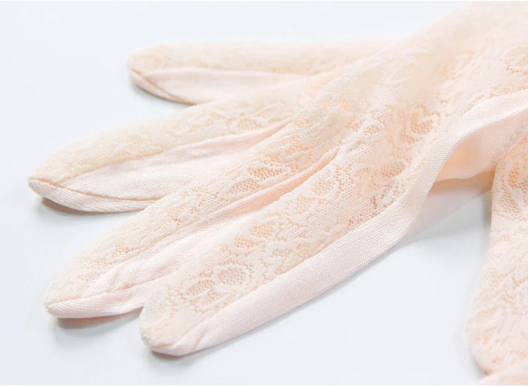 SuyaDream Women Mittens 100%Natural Silk and Lace Adult Gloves 2025 Ladies Fashion Glove
