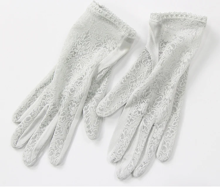 SuyaDream Women Mittens 100%Natural Silk and Lace Adult Gloves 2025 Ladies Fashion Glove