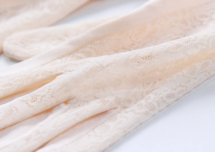 SuyaDream Women Mittens 100%Natural Silk and Lace Adult Gloves 2025 Ladies Fashion Glove
