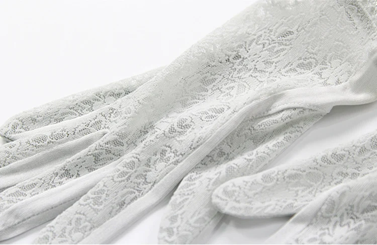 SuyaDream Women Mittens 100%Natural Silk and Lace Adult Gloves 2025 Ladies Fashion Glove