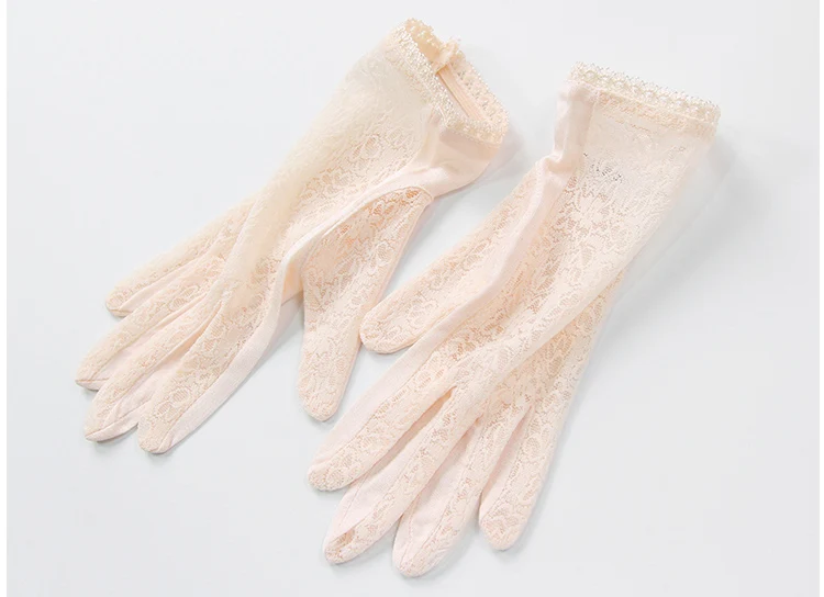 SuyaDream Women Mittens 100%Natural Silk and Lace Adult Gloves 2025 Ladies Fashion Glove