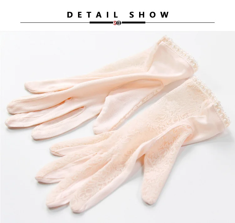 SuyaDream Women Mittens 100%Natural Silk and Lace Adult Gloves 2025 Ladies Fashion Glove