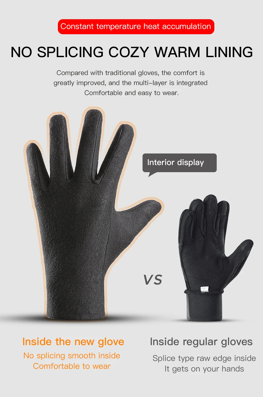Men Winter Waterproof Cycling Gloves Outdoor Sports Running Motorcycle Ski Touch Screen Fleece Gloves Non-slip Warm Full Fingers