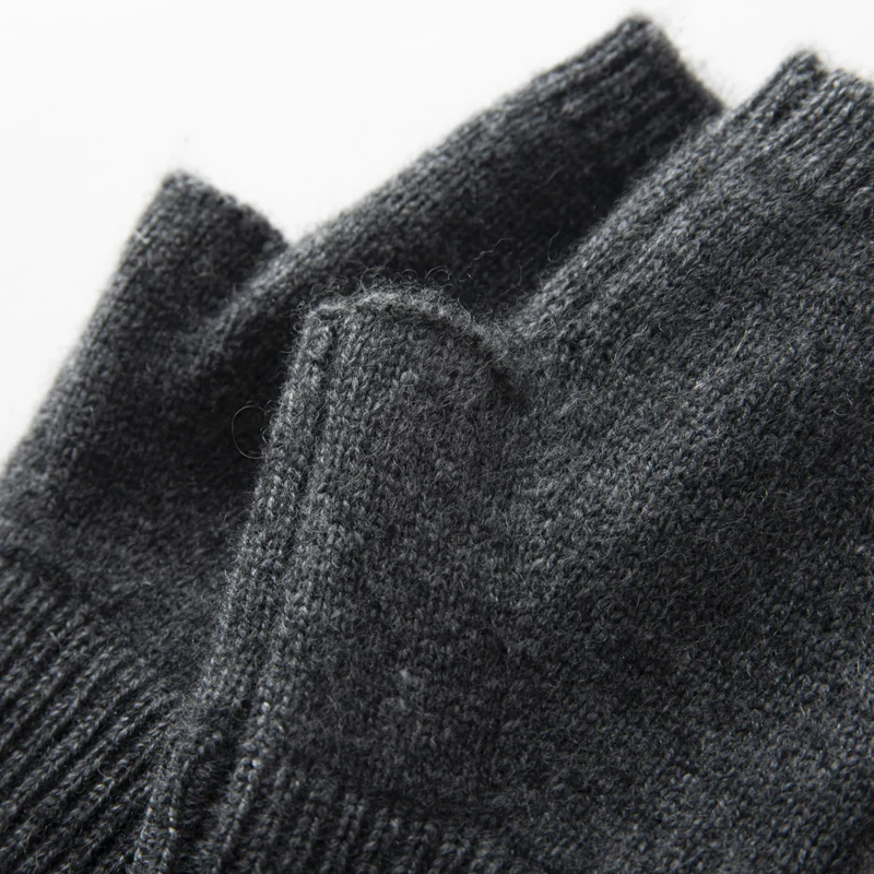 MERRILAMB Unisex Winter Half Finger Gloves Knitted Fingerless Mittens Solid Color Warm Cashmere Short Hand Mittens for Women