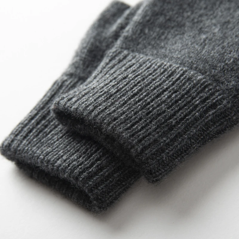 MERRILAMB Unisex Winter Half Finger Gloves Knitted Fingerless Mittens Solid Color Warm Cashmere Short Hand Mittens for Women