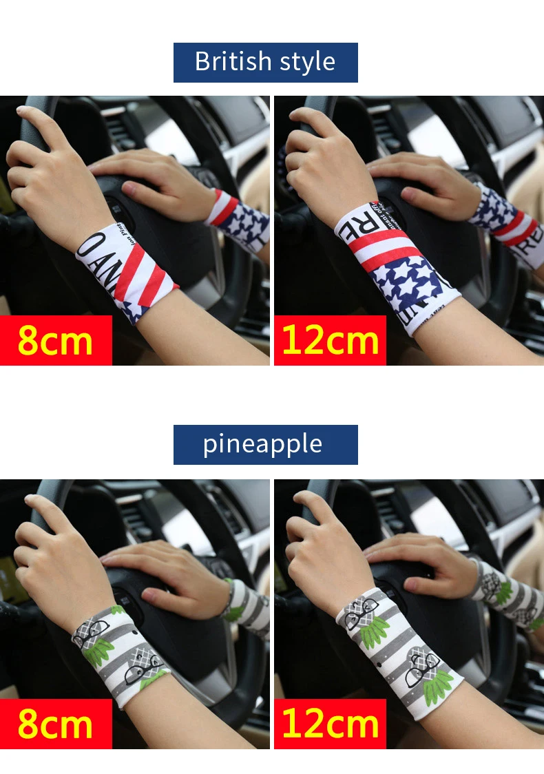 Decorate Wrist Guard Men's Summer Fashion Thin Trend Sports Fitness Wicking Sweat Female Yoga Sun Exercise Cover Scar Tattoo