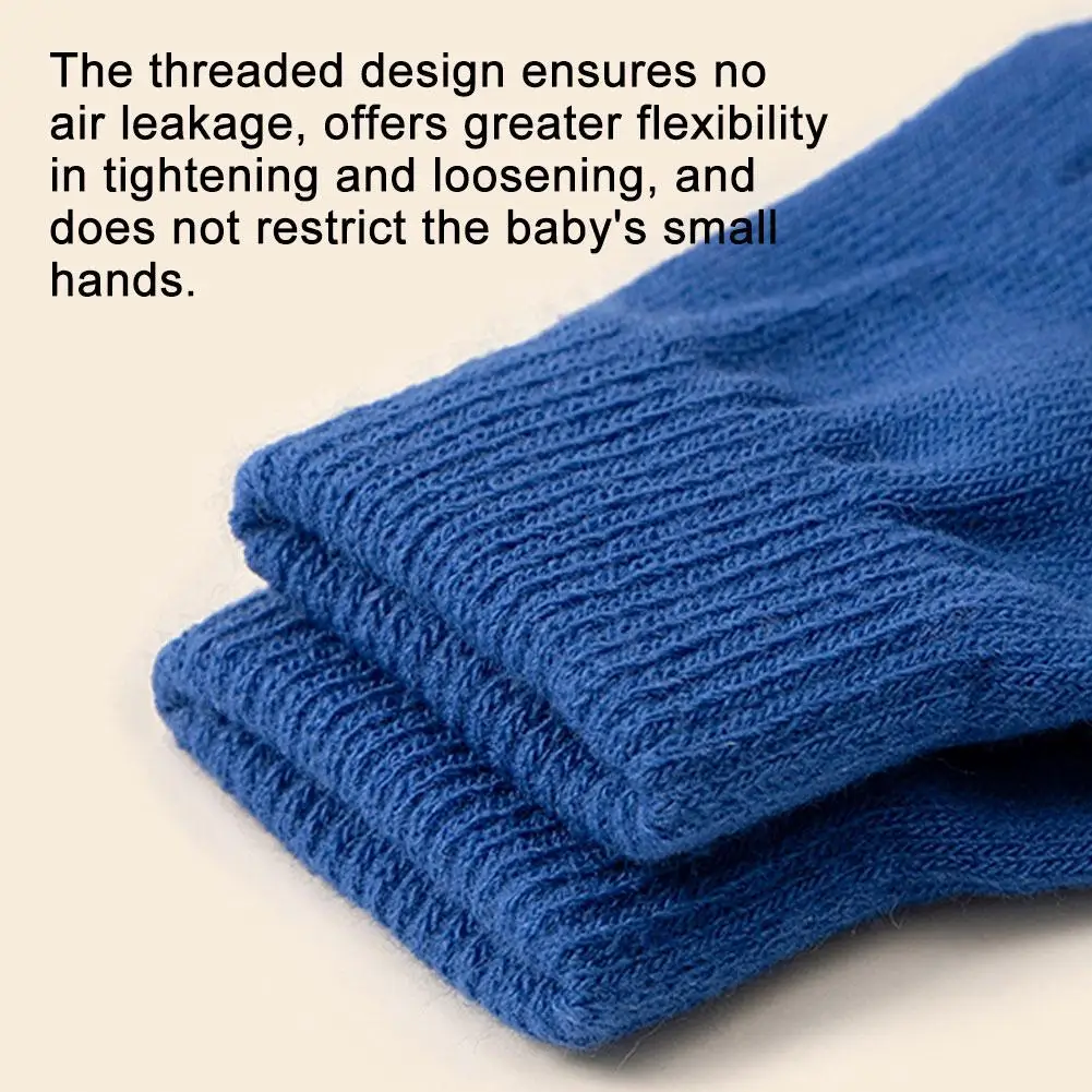 New 1-4Y Kids Gloves Winter Baby Plush Coral Gloves Toddler Full Fingers Cute Mittens Warm Windproof Glove For Boys Girls