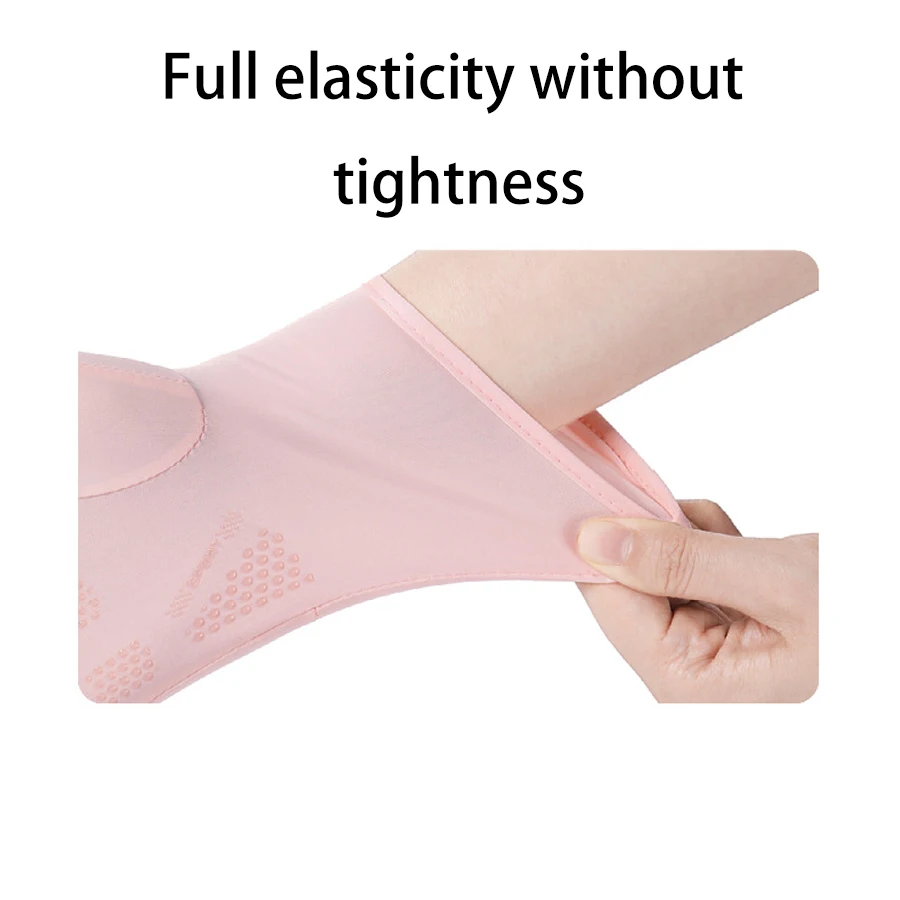 Summer Sunscreen Gloves Women Thin Ice Silk Anti-ultraviolet Dew Finger Touch Screen Driving Riding Non-slip Breathable Gloves