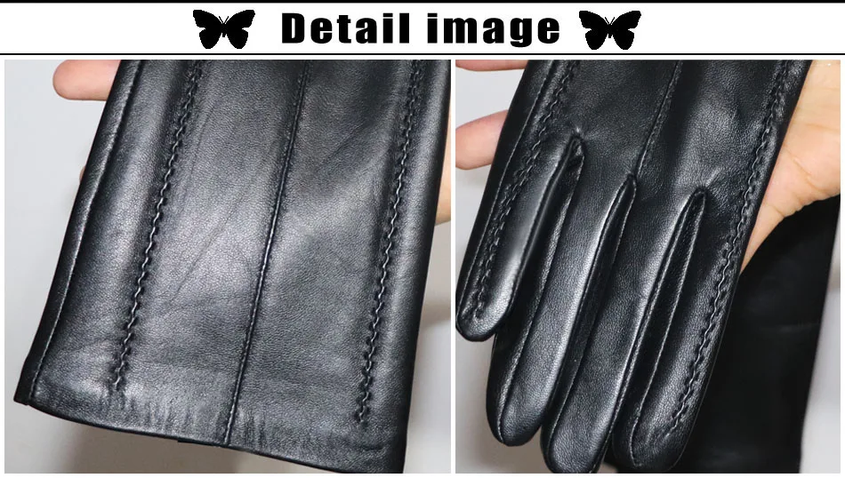 Women's Sheepskin Gloves Long 100% Genuine Leather Gloves Long Sleeve Over Elbow Arm Guard Warm Flannel Lining Autumn and Winter