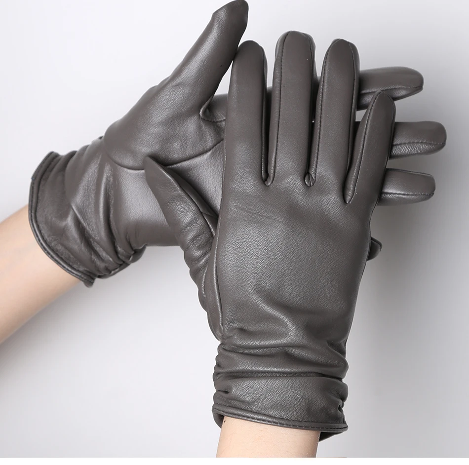 Hot Sale Genuine Sheepskin Women's Winter Leather Gloves Warm Driving Casual Multi-color Optional -2081