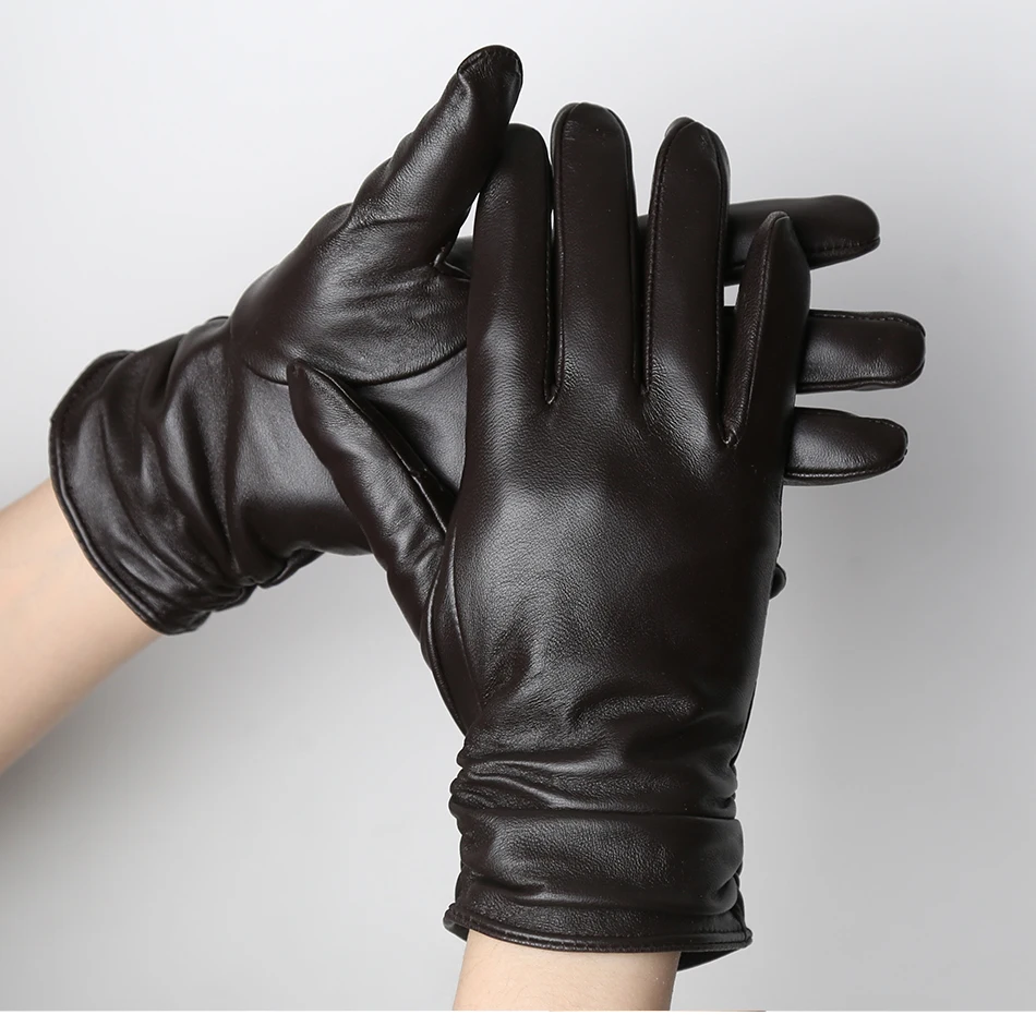 Hot Sale Genuine Sheepskin Women's Winter Leather Gloves Warm Driving Casual Multi-color Optional -2081