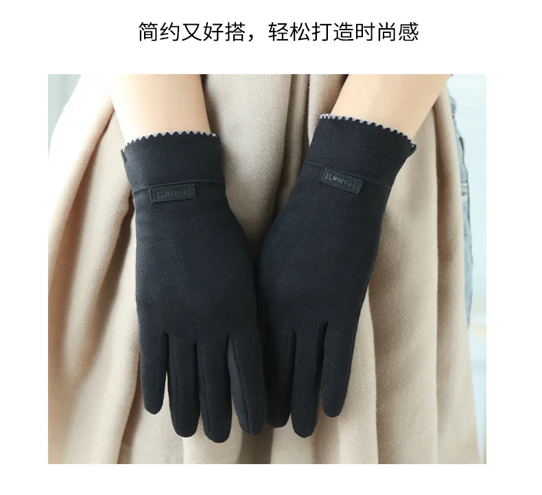 New Grace Fashion Lady Gloves Women Winter Vintage Touch Screen Warm Windproof Cycling Driving Full Finger Glove Mittens G058