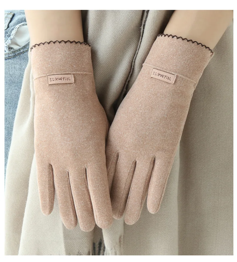 New Grace Fashion Lady Gloves Women Winter Vintage Touch Screen Warm Windproof Cycling Driving Full Finger Glove Mittens G058